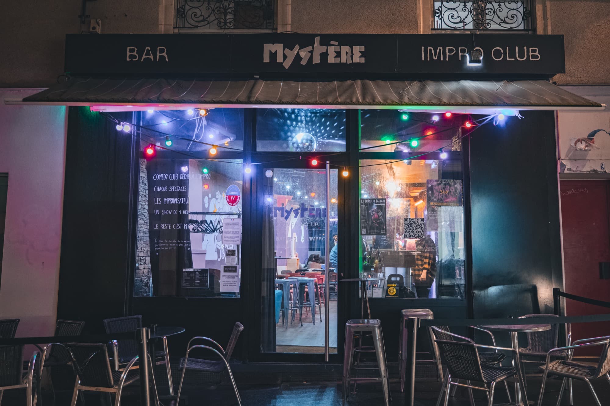 La façade du Mystère Impro Club, 9 rue Paré à Nantes
